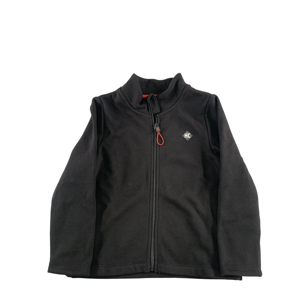 Hot Chillys Jacket Youth XS Black Fleece Lined Full Zip HC Logo Outdoor Warm